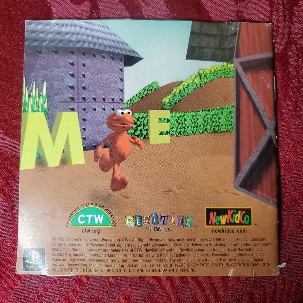 Sony PS1 2pc Manual Lot Kids Elmo's Letter Adventure Tigger's Honey Hunt Retro